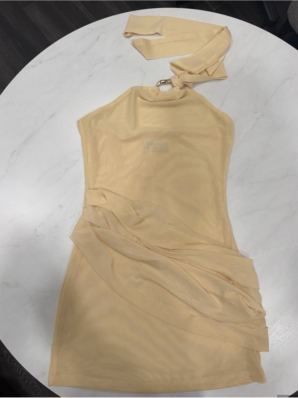 Peppermayo Halter Mini Dress in yellow